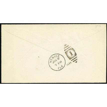 Fly in RED Two Strikes Fancy Cancel Registered Cover EXT RARE! - Stuart Katz