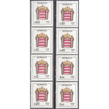 Monaco 1985 Michel Taxe 79 - 86 Neuf ** Cote (2008) 6.35 € Ecusson