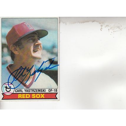 CARL YASTRZEMSKI 1979 AUTOGRAPHED BOSTON RED SOX HALL OF FAMECHAMPION OUTFIELDER