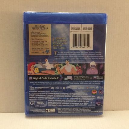 NEW Disney Signature Walt Disney Collections The Little Mermaid Blu-Ray + DVD +