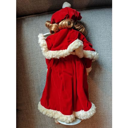 Collectible/Vintage, Decorative, 16" Christmas/Red Riding Hood Doll with Stand