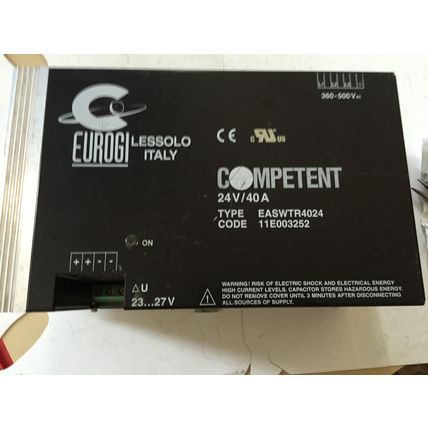 EUROGI LESSOLO COMPETENT,11E003252,EASWTR4024 POWER SUPPLY 24VDC 40A,BI