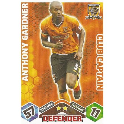 Match Attax Extra 2009/10 Collection: Club Captain, Hull City - Gardner (Anthony