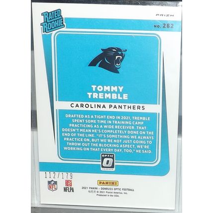 2021 Panini Optic TOMMY TREMBLE (Panthers) Blue Holo Rated Rookie #282 112/179