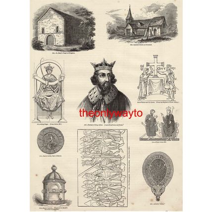 Alfred & Kings, St Mary's Chapel, Kingston, Book Illustration (Print), c1856