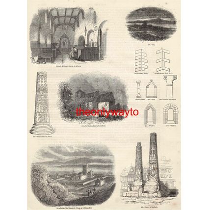 St Michael's Church St Alban's, Iona, Sandbach, Book Illustration (Print), c1856