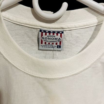 Sonoma Men's Size L T-shirt American Flag Vintage White USA 2000 Company