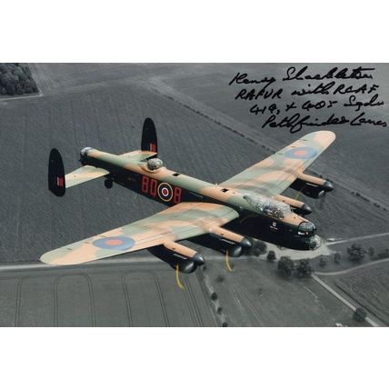 Henry Shackleton WW2 Pilot Stalag Luft POW 10x8 Hand Signed Photo