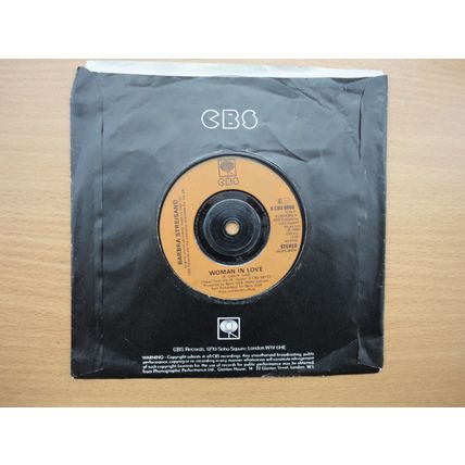 Barbara Streisand 1979 7" Vinyl Single Woman In Love b/w Run Wild