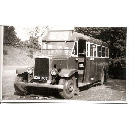 Black & White Photograph of London Transport - BXD 685