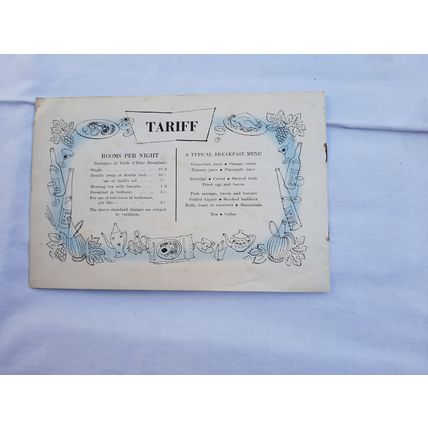 Vintage 1950's Regent Palace Hotel Brochure