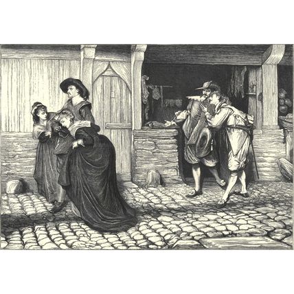 CASUS BELLI 1872 William Quiller Orchardson VICTORIAN ENGRAVING