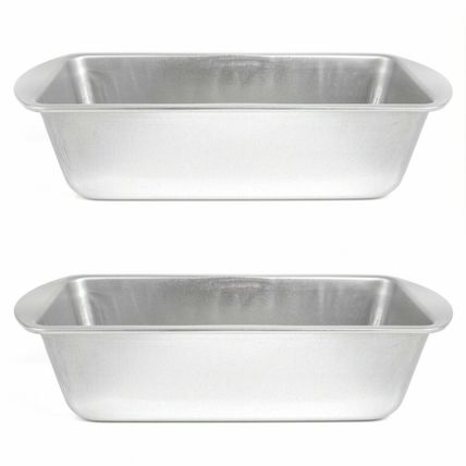 2x DEEP RECTANGLE BAKING TINS Oven Tray Mould Bake Loaf Cake Bread Meatloaf UK