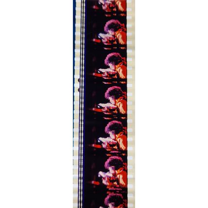 Jimi Hendrex. Pk MTP - C060h . 1 STRIP OF 5 - 35MM FILM CELLS. A very rare strip