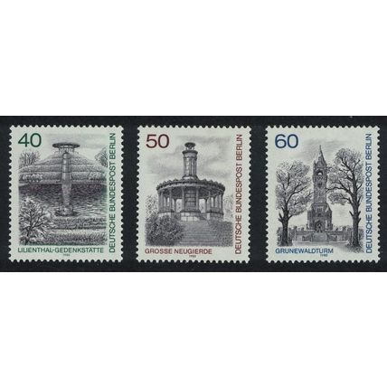 Berlin Views 3rd series As Type B 130 3v 1980 MNH SG#B605-B607