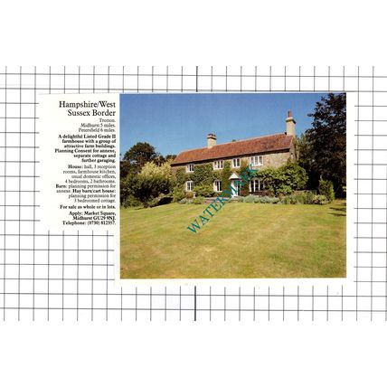 Winslow Buckinghamshire / Trotton Sussex House Sale Advert - 1991 Clipping