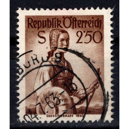 Austria 1952, 2.50S Upper Styria issue. Mi #979. Used