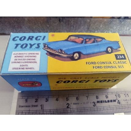 Corgi - No234 Ford Consul - Blue Replica / Copy Box only