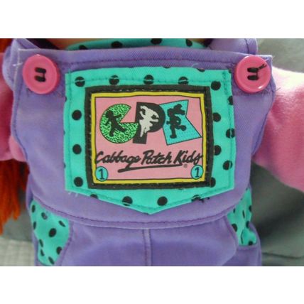 Vintage 1990 Toothy Smile Cabbage Patch Kids Red Hair with Green Eyes Freckles