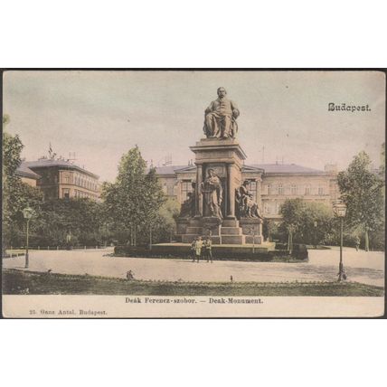 Deák Ferencz-Szobor, Budapest, c.1900-05 - Ganz Antal Levelezőlap