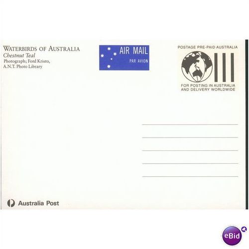 Australia FDI Postcard set 1991 - Water Birds