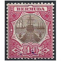 Bermuda 1902 SG32 1d Brown & Carmine Mounted Mint ..