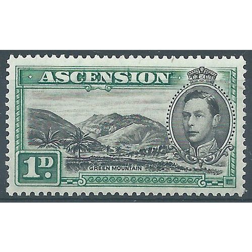 Ascension Island 1938 SG39 1d Black & Green Mounted Mint....