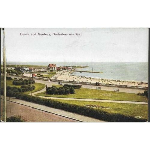 Gorleston-on-Sea, Norfolk - Beach & Gardens - postcard c.1910s