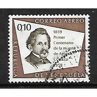 VENEZUELA 1960 10c SEPIA + BROWN A CODAZZI SG1625 FINE USED#