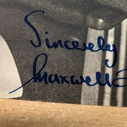 VINTAGE MAXWELL REED PRINTED AUTOGRAPH IRISH ACTOR 13cm x 8cm PHOTOGRAPH (LL)