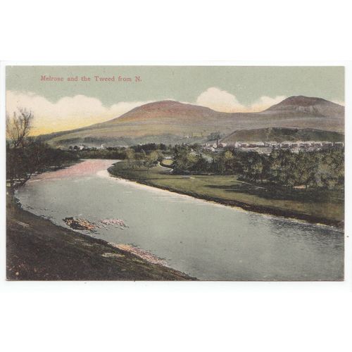 Melrose and the River Tweed Roxburghshire Postcard 89198