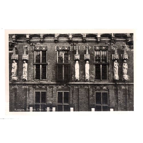 KAMPEN BEELDEN OUDE STADHUIS, NETHERLANDS unused vintage postcard 1957 =