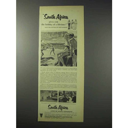1958 South Africa Tourism Ad - Holiday of a Lifetime