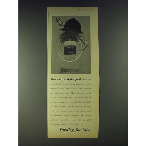 1958 Yardley for Men Ad - Men who lead the field