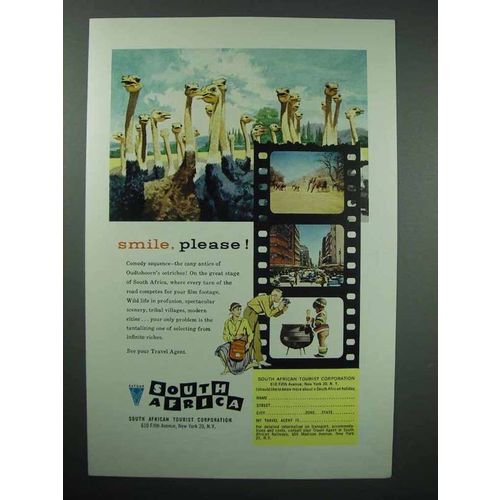1958 South Africa Tourism Ad - Smile, Please!