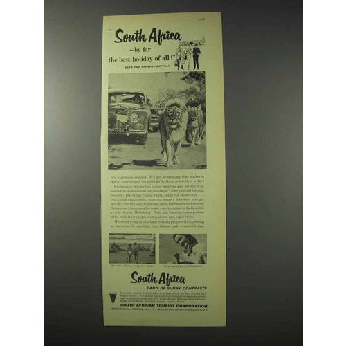 1958 South Africa Tourism Ad - Best Holiday of All