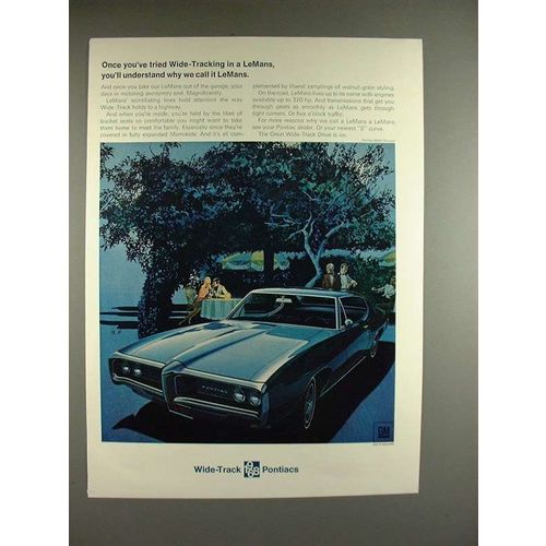 1968 Pontiac LeMans Car Ad - Wide-Tracking!