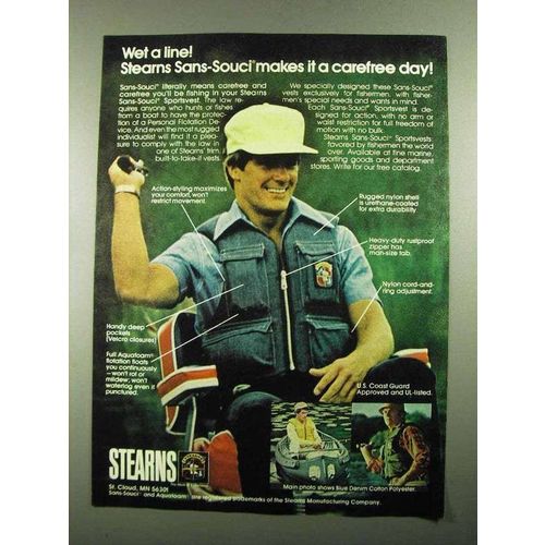 1976 Stearns Sans-Souci Sportsvest Ad - Wet a Line