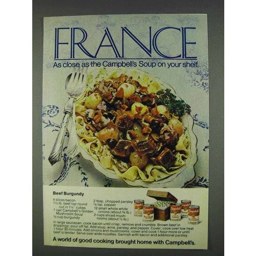 1978 Campbell's Soup Ad - Beef Burgundy Recipe