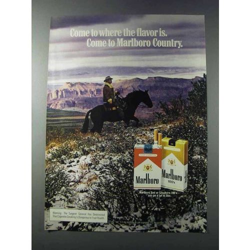 1981 Marlboro Cigarettes Ad - Marlboro Man on Horse