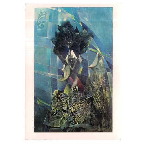 COCKTAIL DRINKER by Max Ernst unused vintage French postcard =