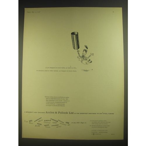 1958 Accles & Pollock Ad - If you happen to want tubes, as light as this