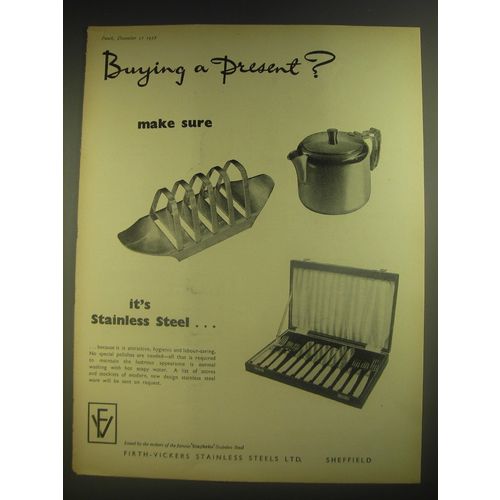 1958 Firth-Vickers Stainless Steels Advertisement - Buying a present?