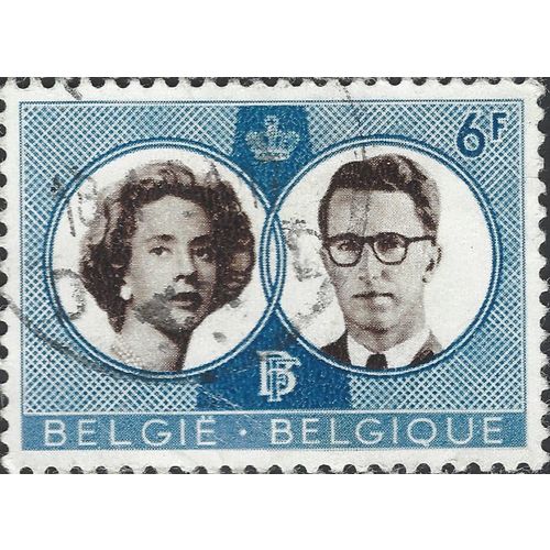 BELGIUM, Wedding King Boudewijn and Fabiola, blue 1979, 6F, #2