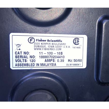 Fisher Scientific Isotemp 60 - 1200 RPM Magnetic Stirrer, 4" x 4", 11-100-16S