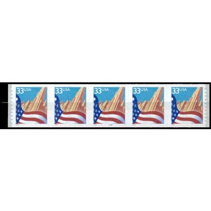 3281 33c U.S. Flag Over City Very Fine MNH PNC 4444A/5 P0901