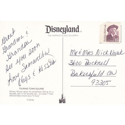 Disneyland & Disney World - Lot of 5 - Vintage Postcards