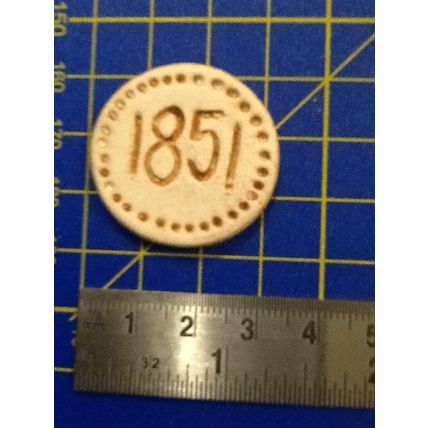 '1851' Wall Date Plaque 1:12th scale miniature