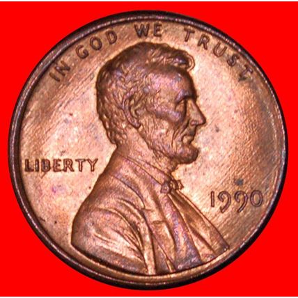MEMORIAL 1982-2008: USA★1 CENT 1990 UNC LINCOLN 1809-1865★LOW START★NO RESERVE!
