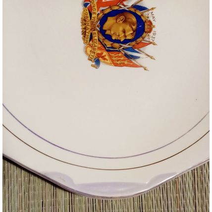 Coronation Plate George VI and Elizabeth 1937 Ivory England